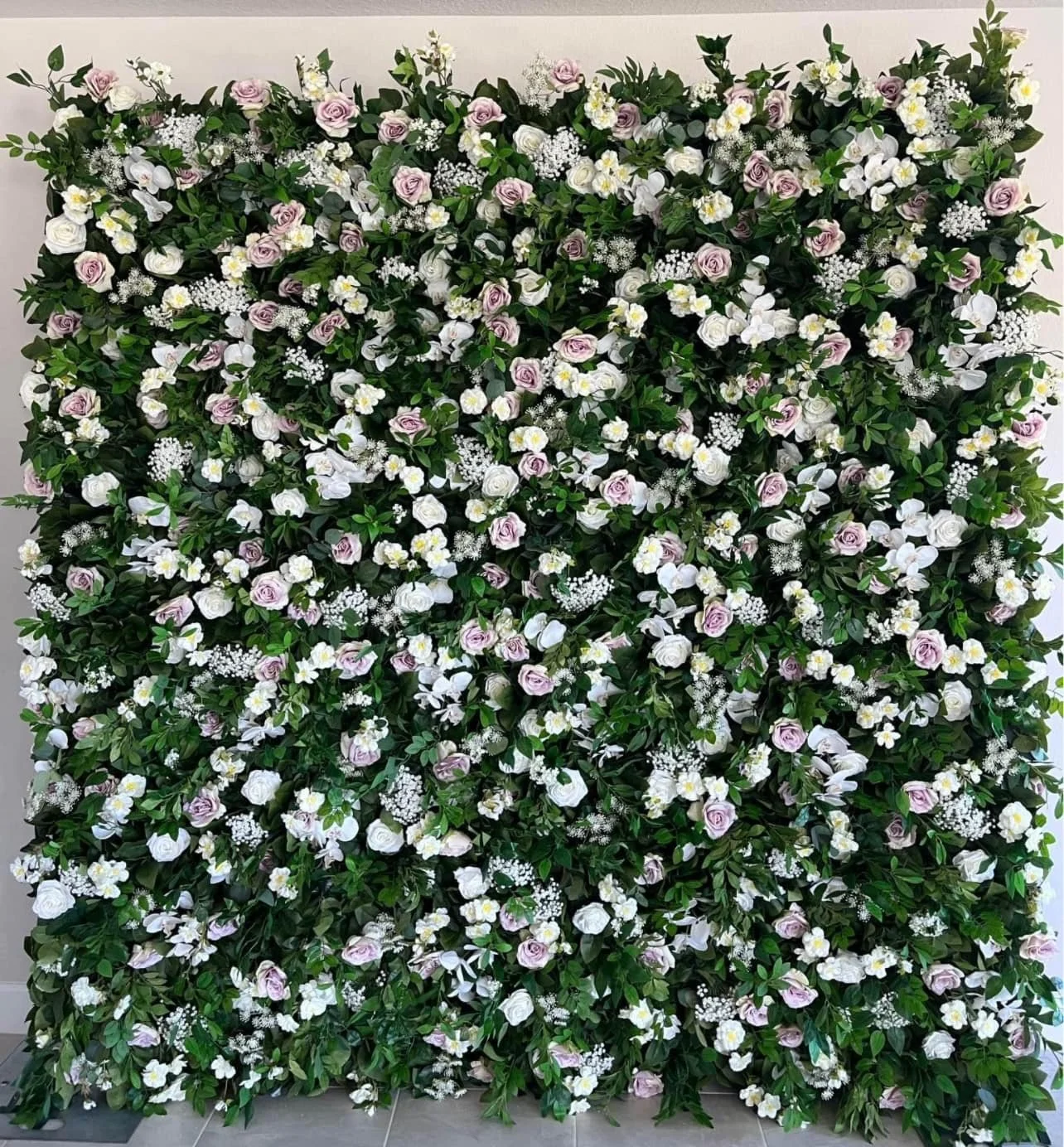 Blush and Greenery Flower Wall