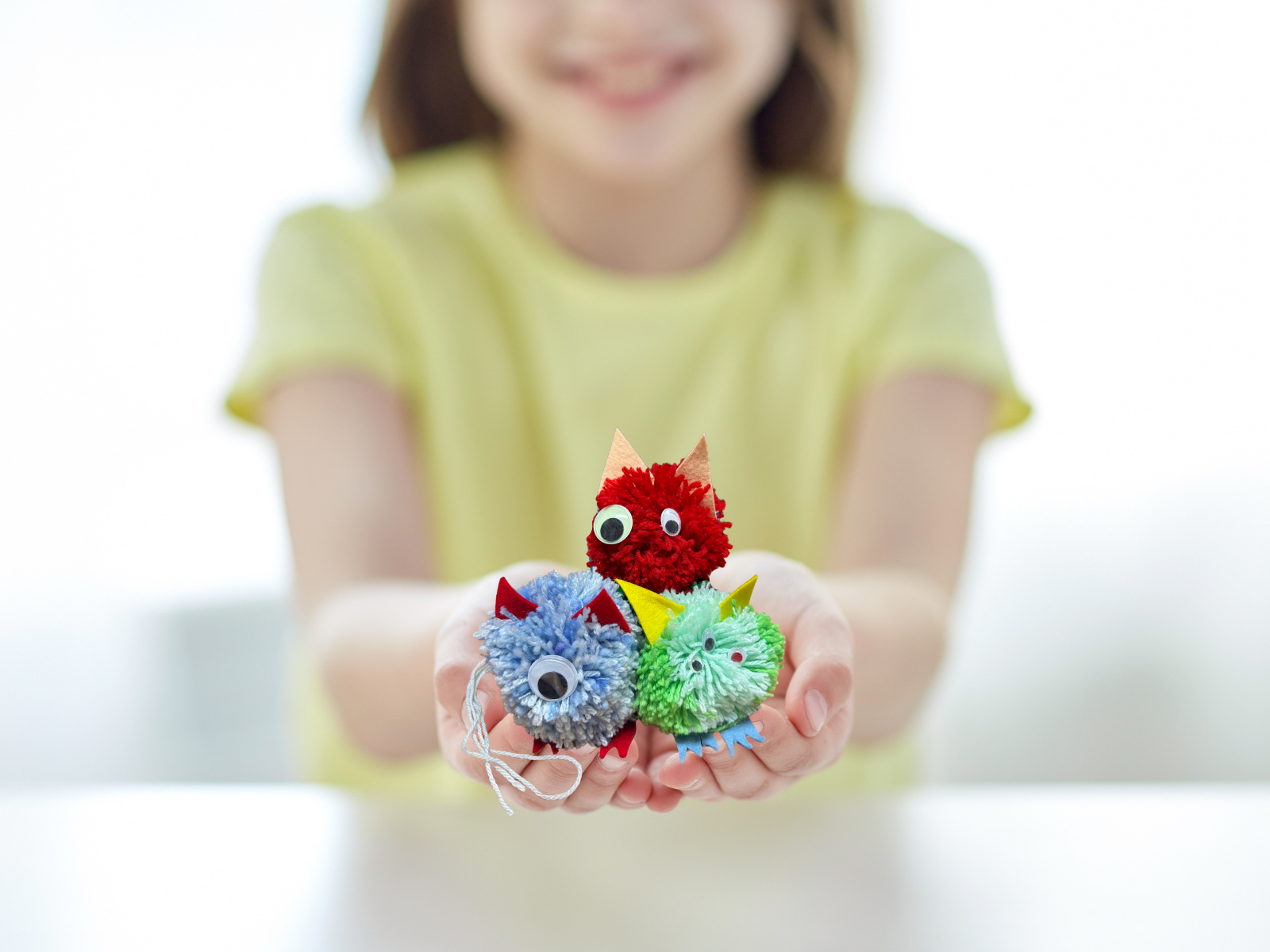School Holidays Craft Activity: Pom-pom Monsters