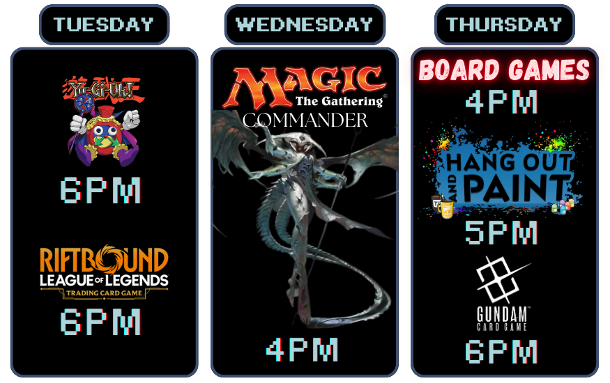 Close. Week Magic Weekly Schedule! | Discover Weekly Events - Join Us Today — Nerd HQ