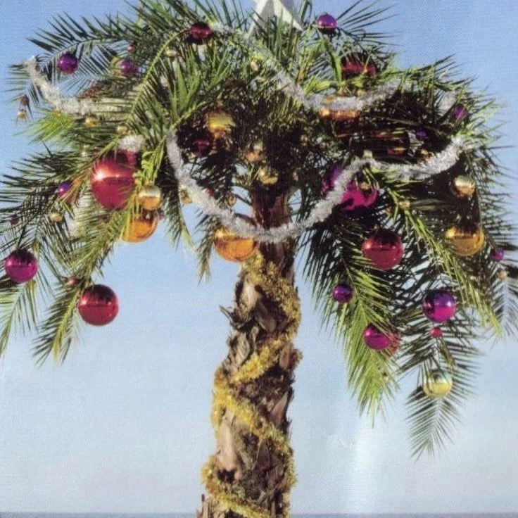 Prepping for holiday celebrations beach-side.