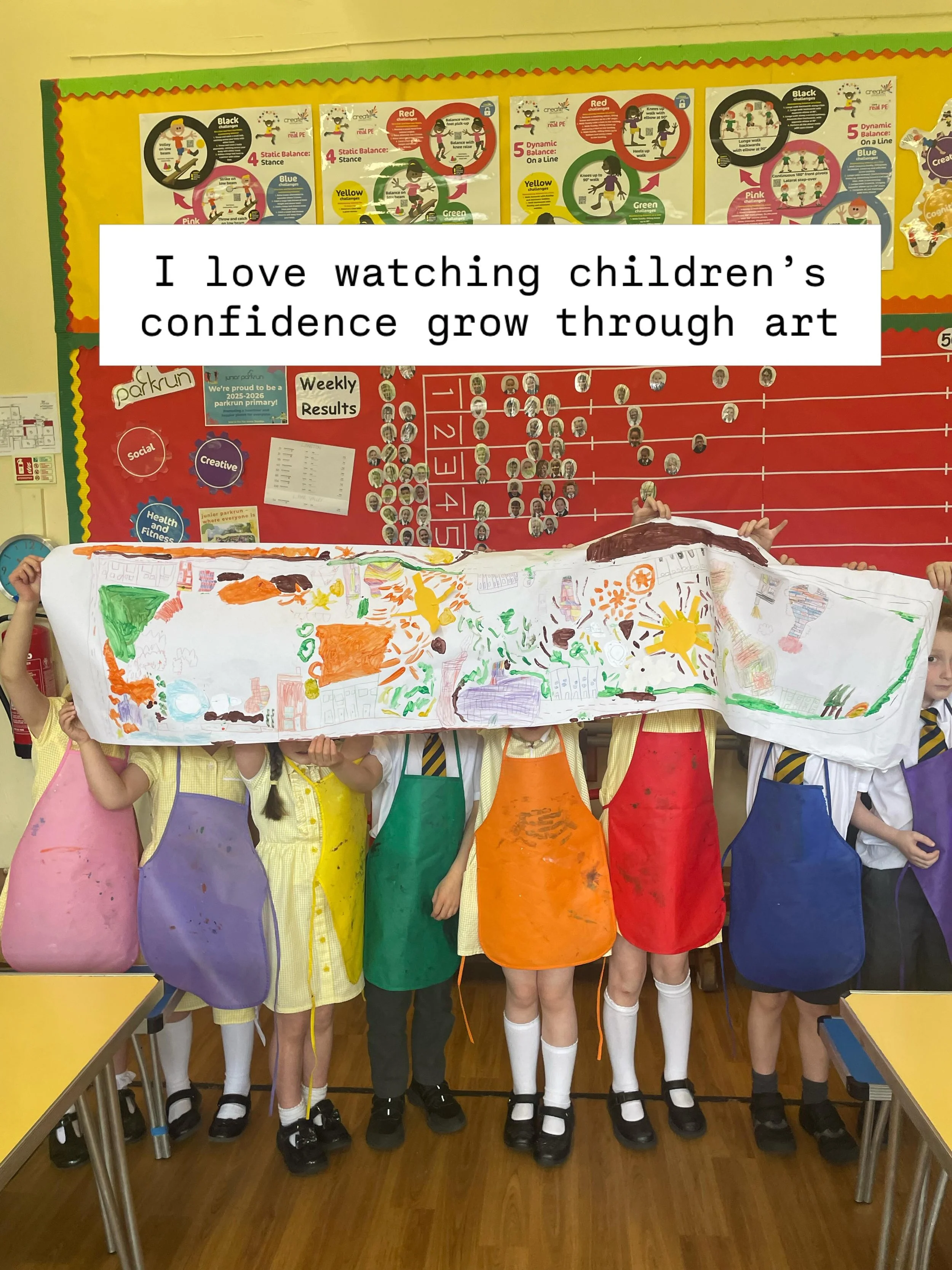 I L O V E working with children, there&rsquo;s something special about seeing their confidence grow through the session 💛

I recently worked with over 70 students in Reception &amp; Year 1 &amp; 2 I hosted my Streets &amp; Stories workshop focusing 