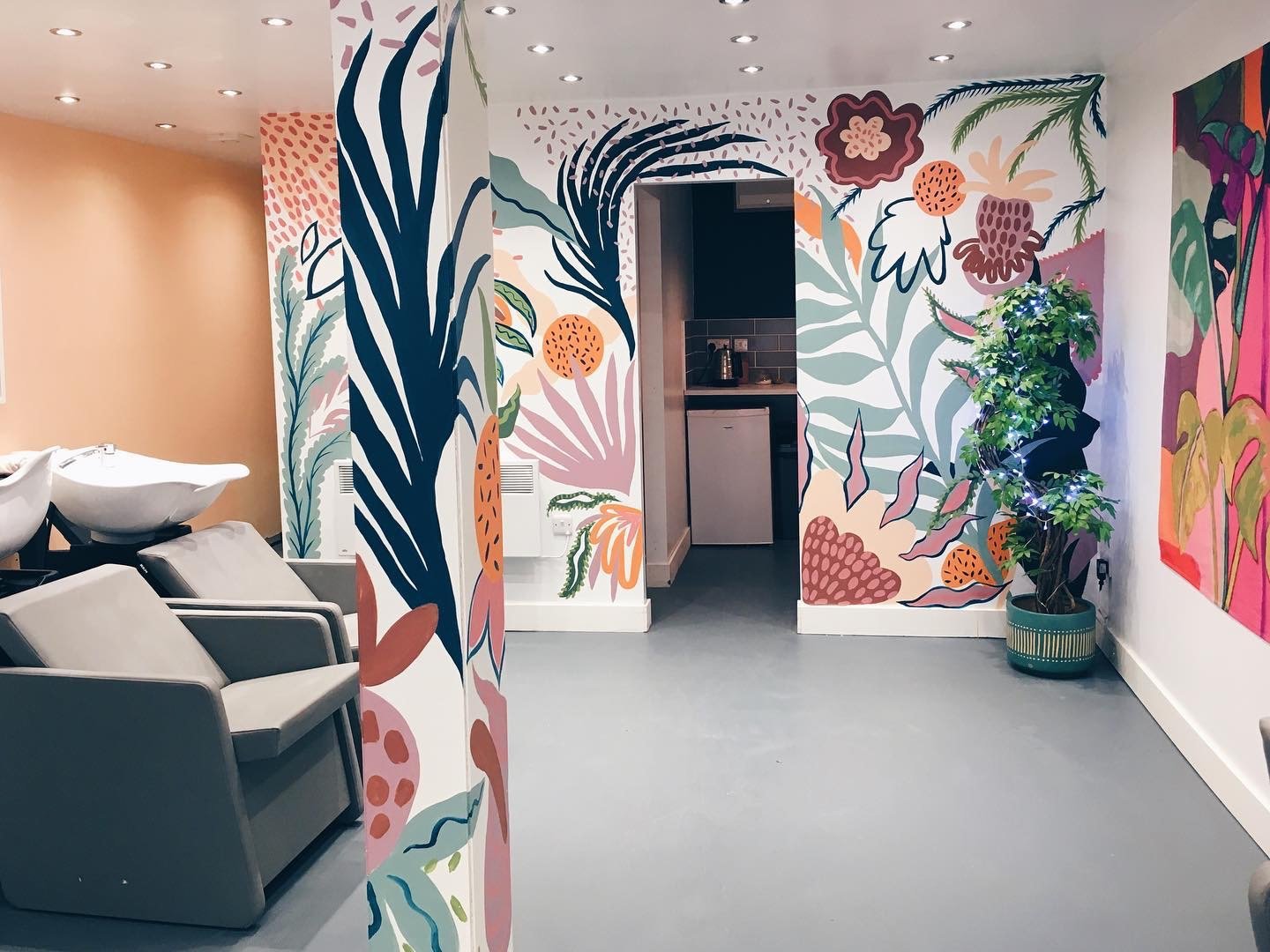 Painted Mural for Hairdressers Salon Altar