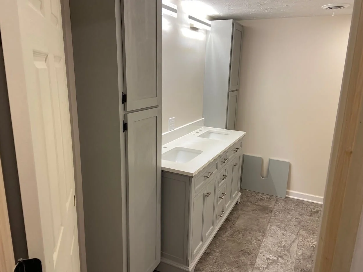 custom bathroom cabinets with sink