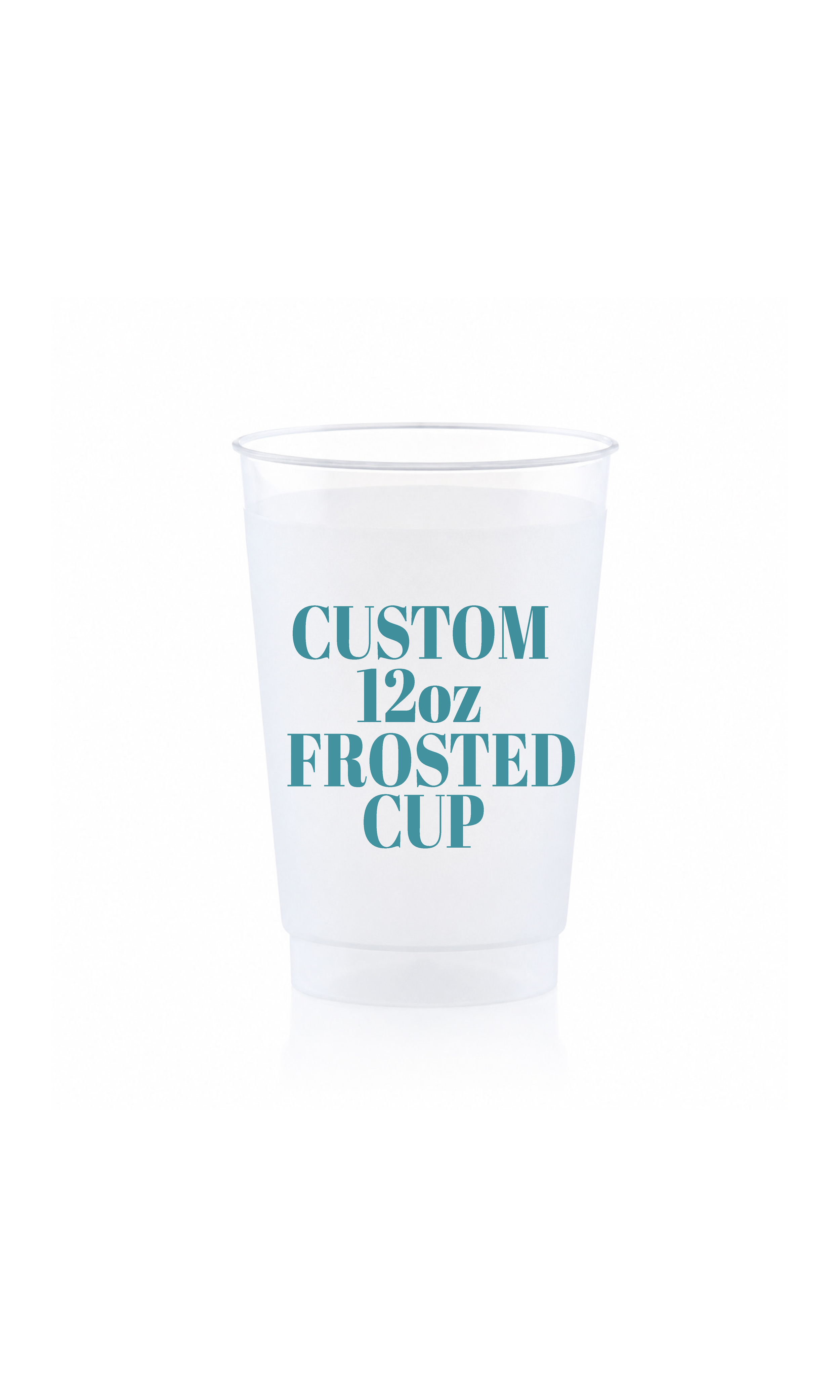 single color custom 12 oz frosted cup