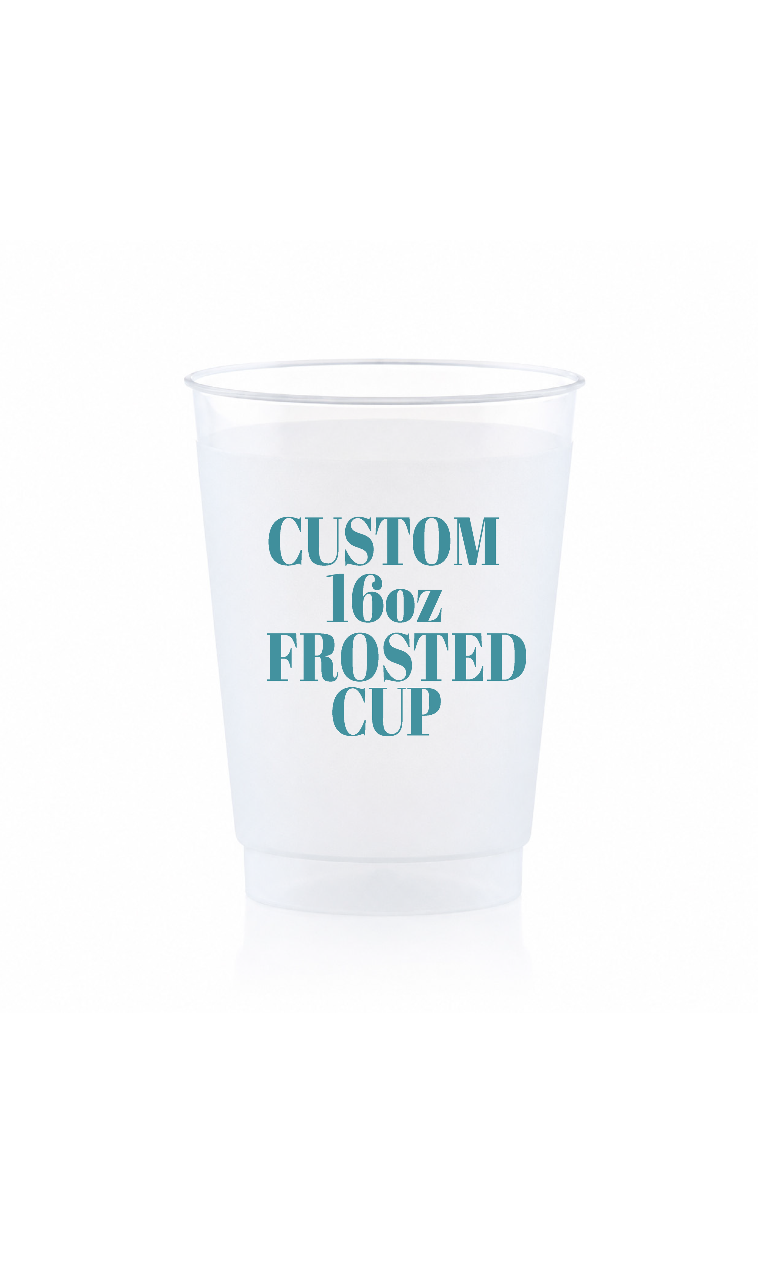 single color custom 16 oz frosted cup