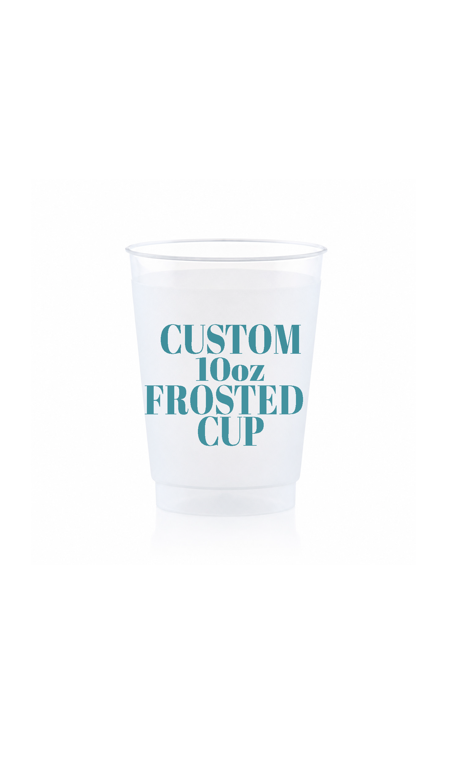 Single Color Custom 10 oz Frosted Cup