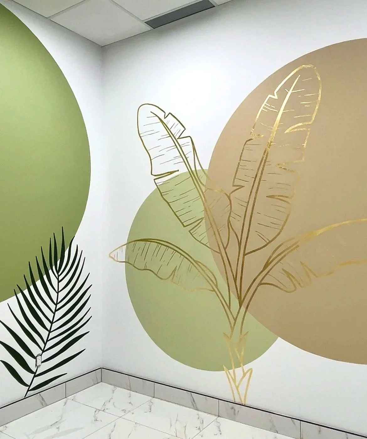 gold foil banana leaf