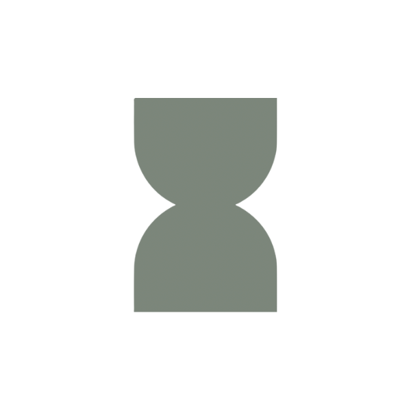 Silhouette of an hourglass icon.