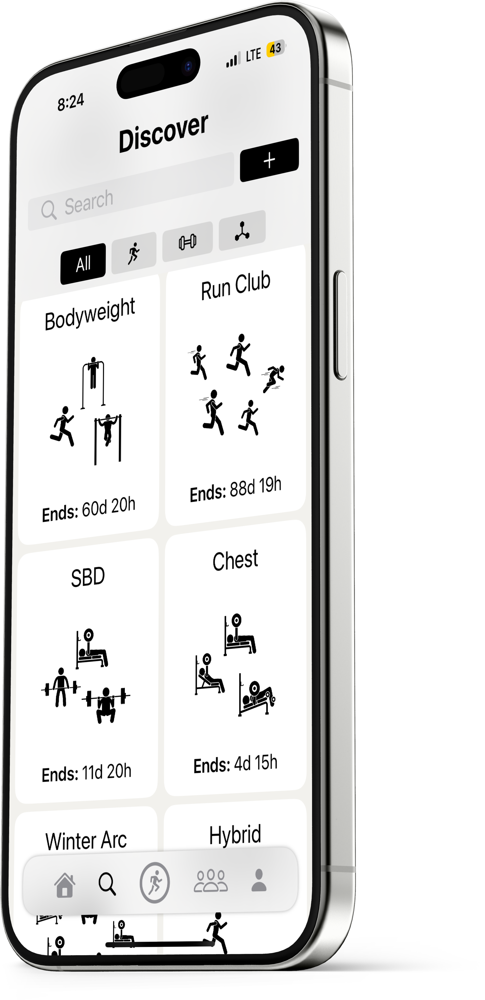 Athalon Fitness Apple Store IOS design for discover page