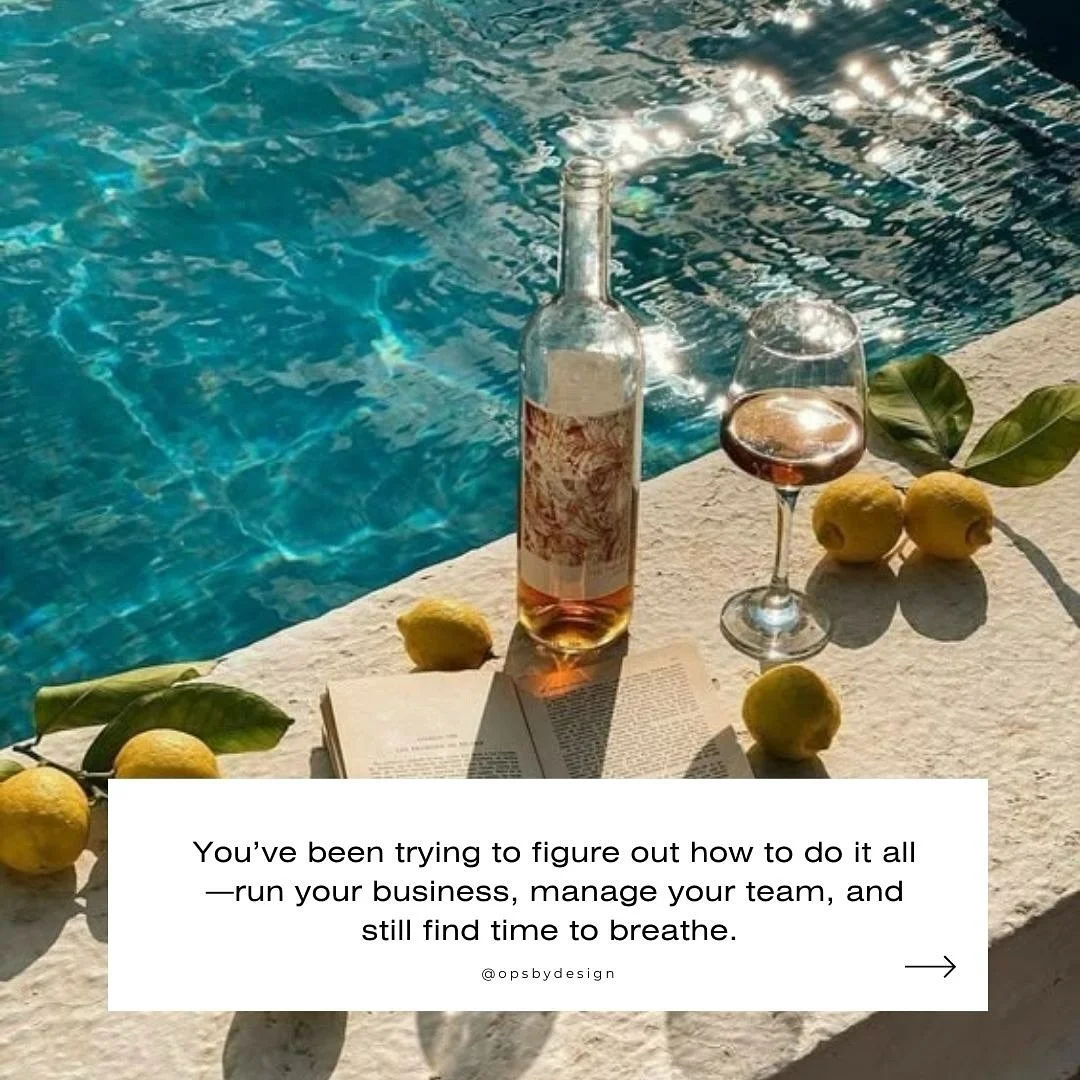 Doing less is the new power move. 🔥

You don&rsquo;t have to do it all to run a thriving business. In fact, trying to manage every detail is slowing you down. The key to scaling is stepping back and letting your systems and team do the heavy lifting