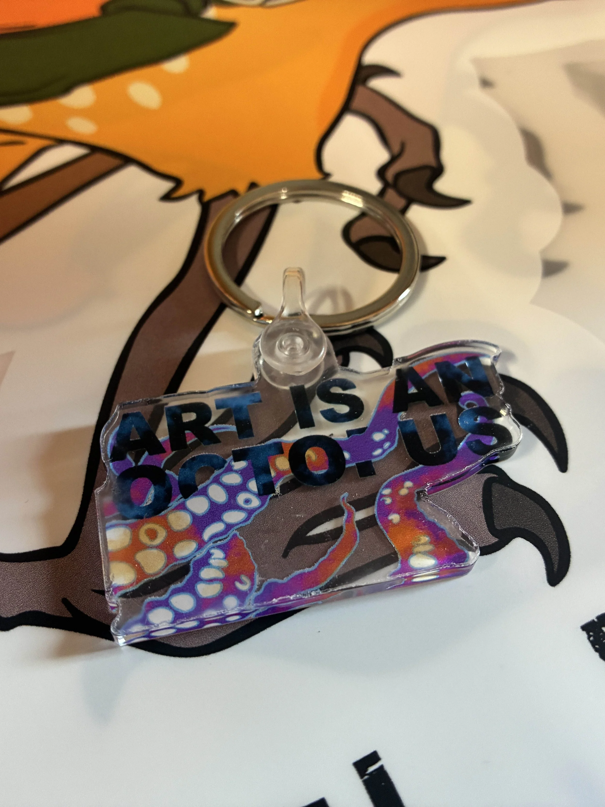 Art is an Octopus Keychain