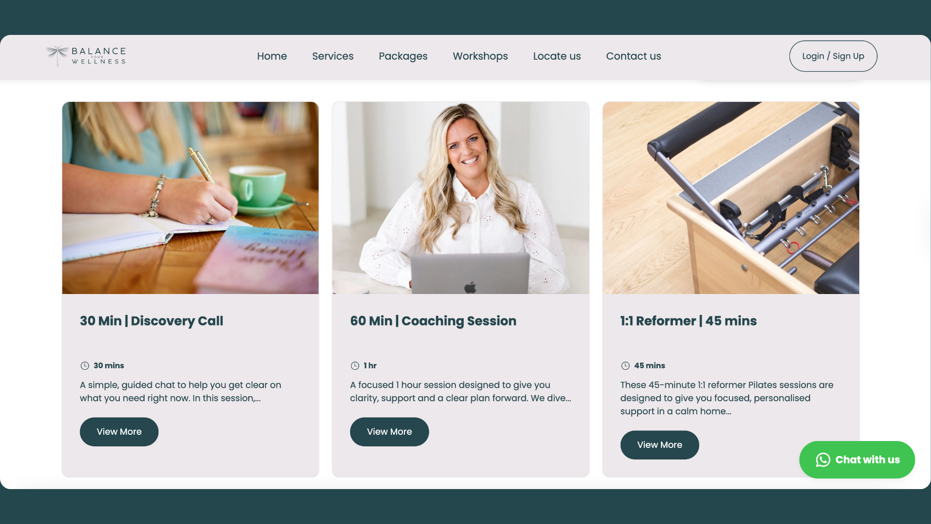 We designed Laura’s services page to make choosing and booking feel effortless. By simplifying her offerings and creating a clear, guided booking flow, we removed friction and made it easy for clients to understand exactly what to book and when.