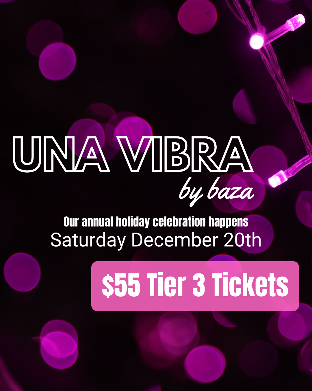 Tier 3 - Una Vibra - $55 + gst