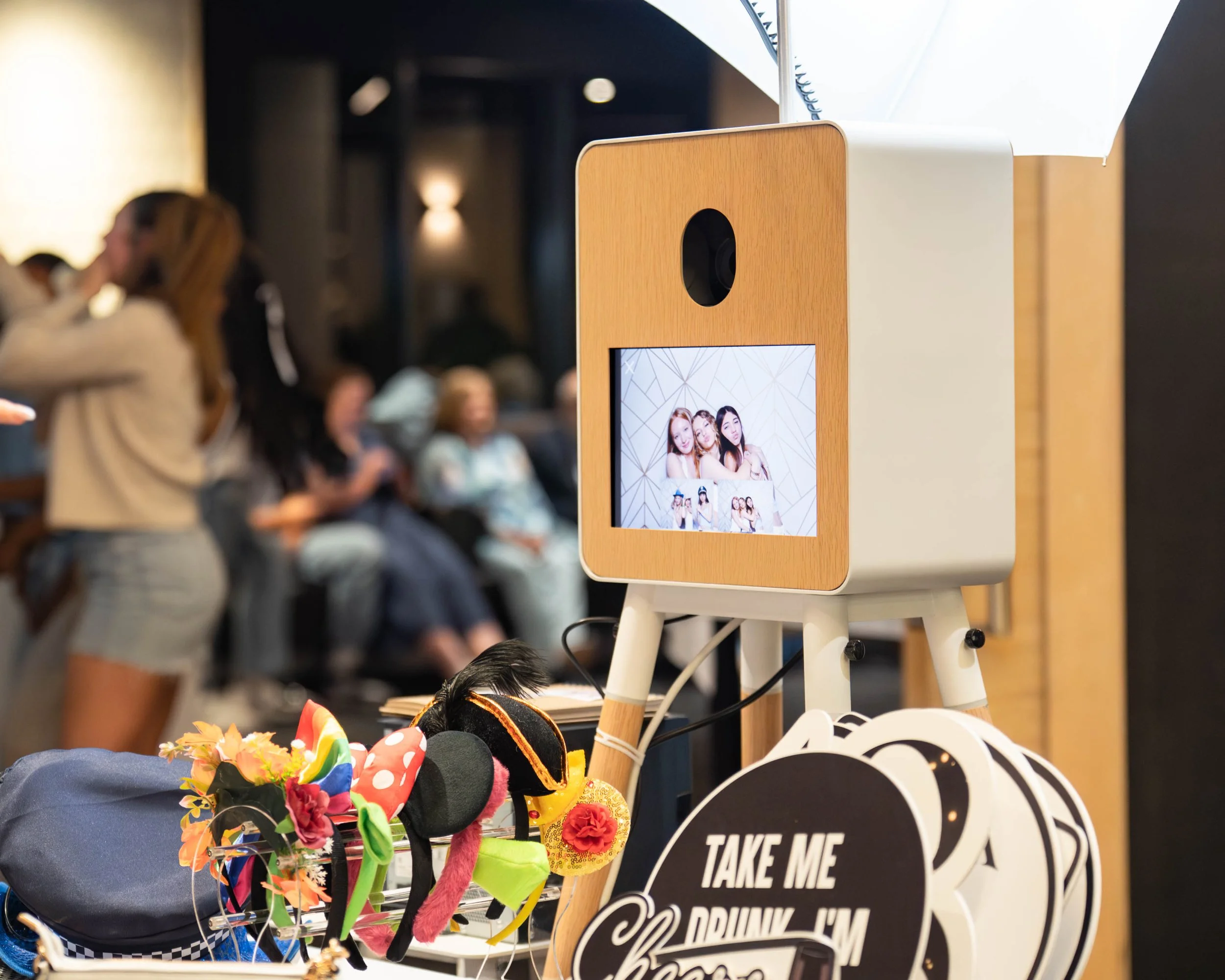 Photo booth styled for wedding reception in Melbourne