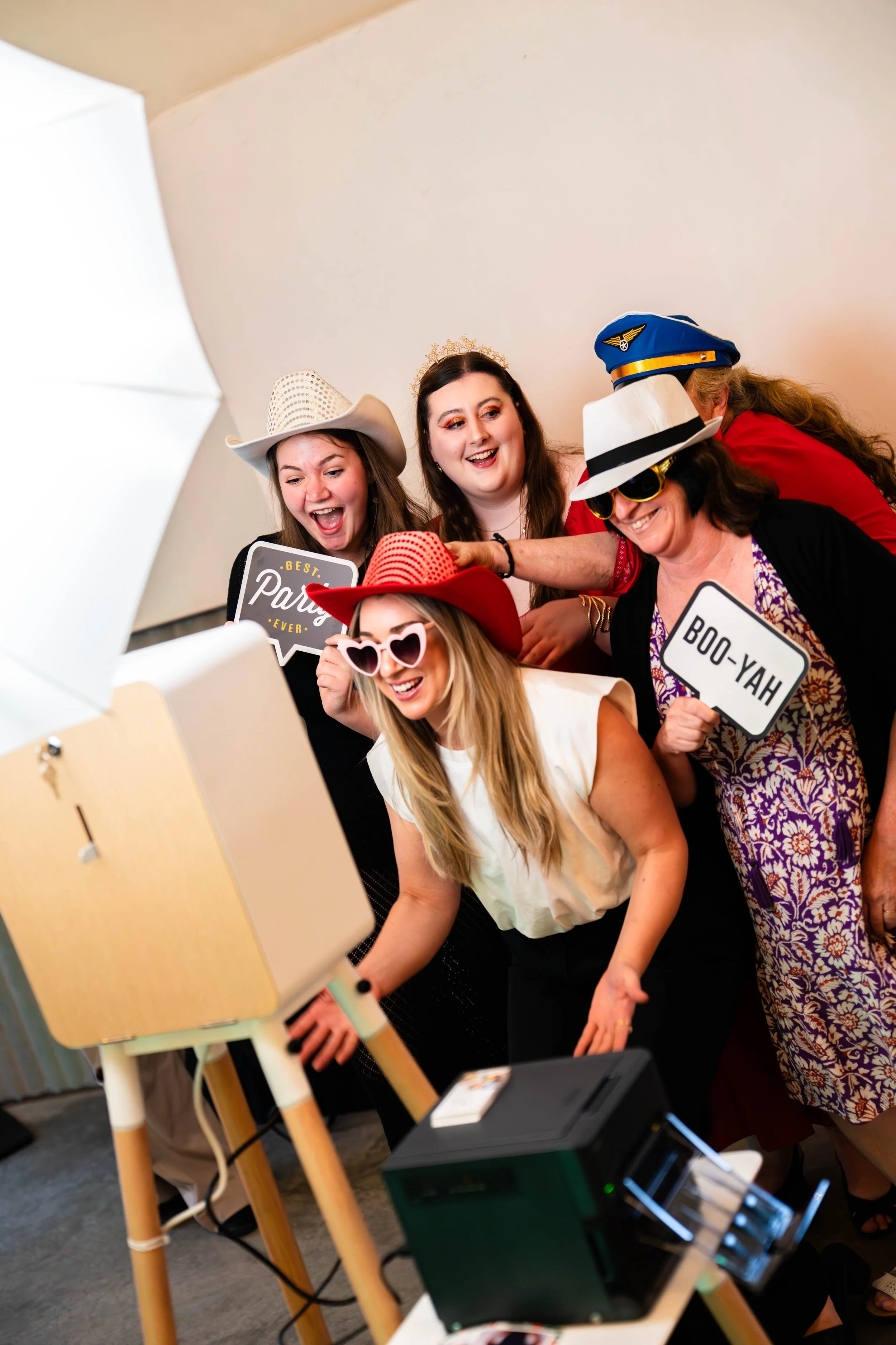 Genuine laughter and joy at Melbourne wedding photo booth