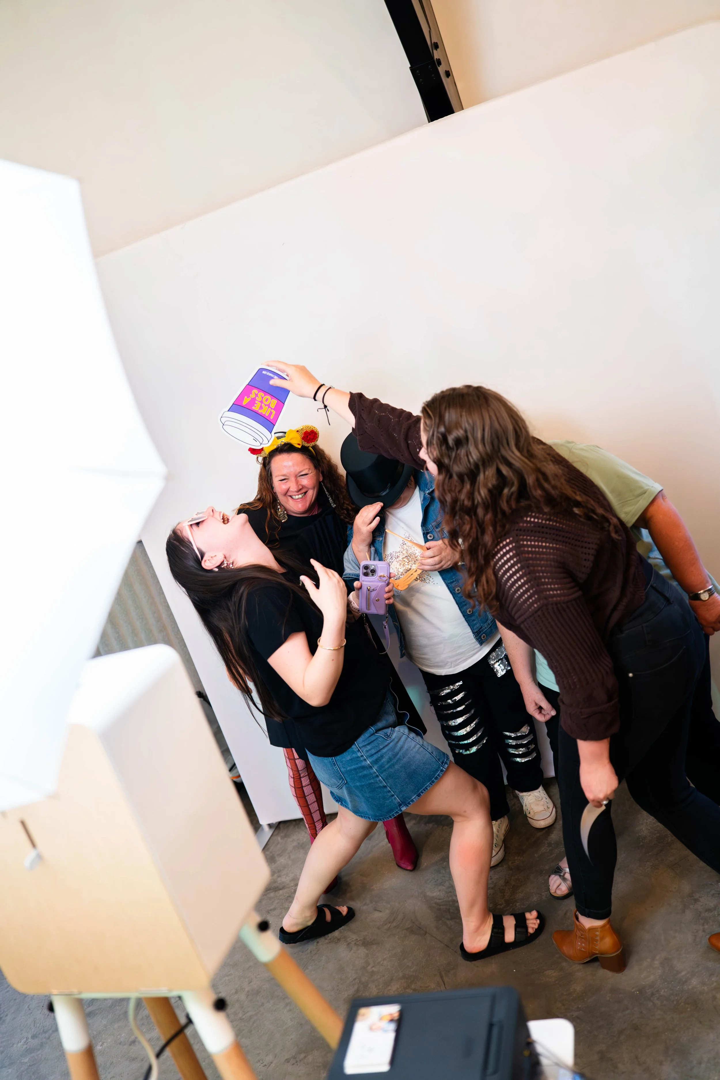 Candid wedding guest memory made in Melbourne photo booth hire