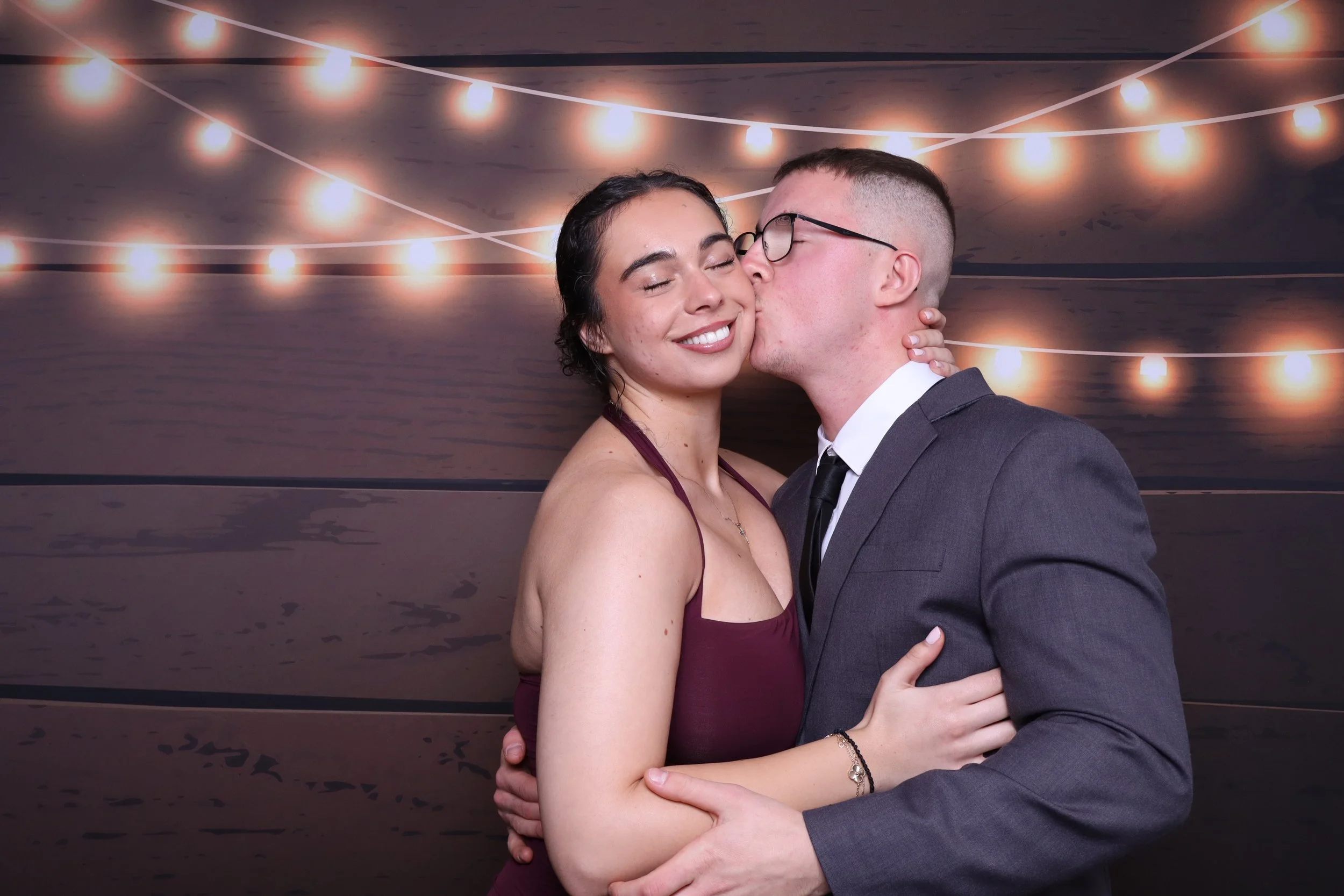 Wedding guests having fun in bright colour photo booth hire Melbourne