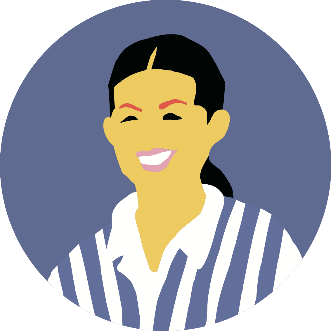 笑顔の女性のイラスト