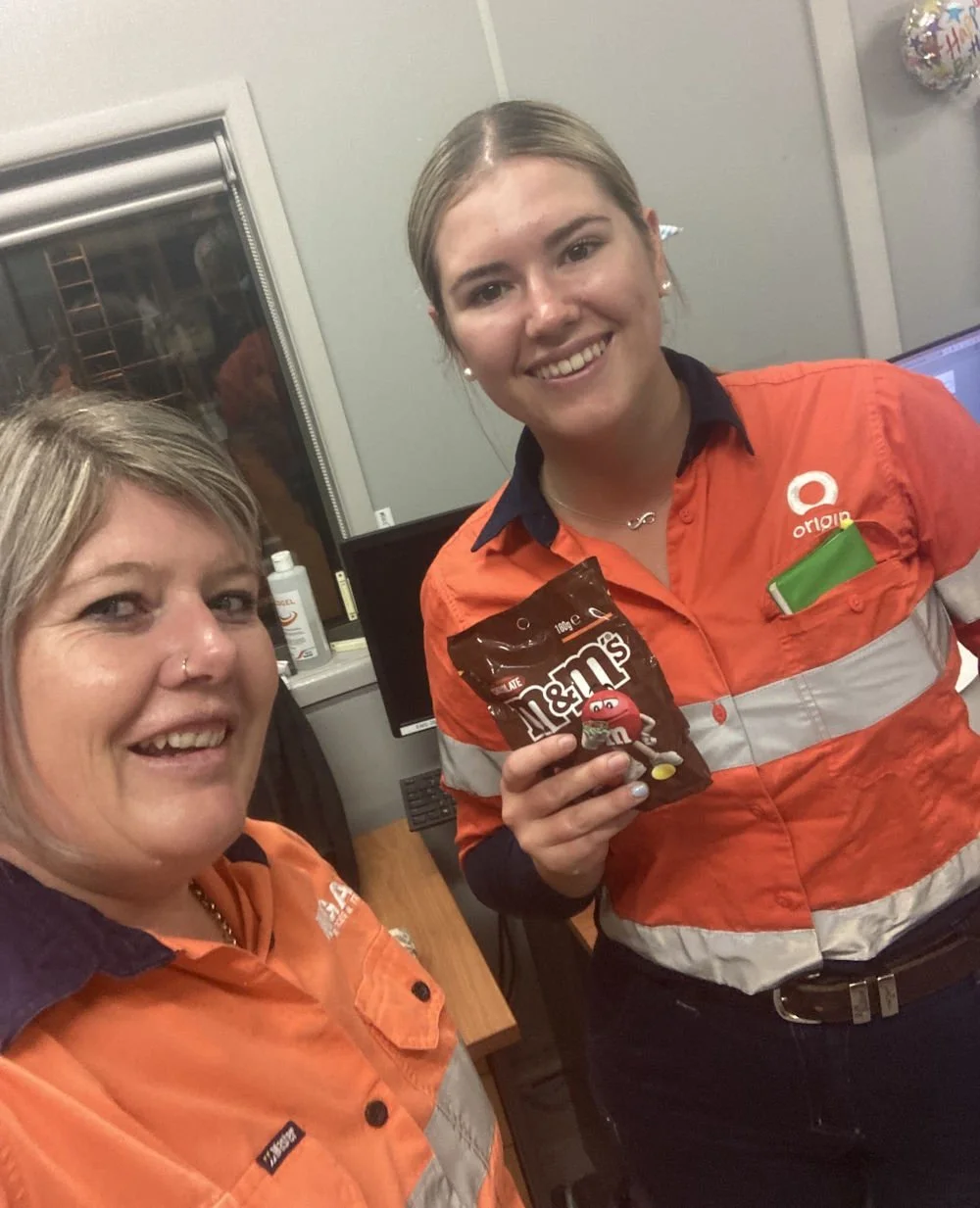 MIGAS field officer and Origin hosted trainee