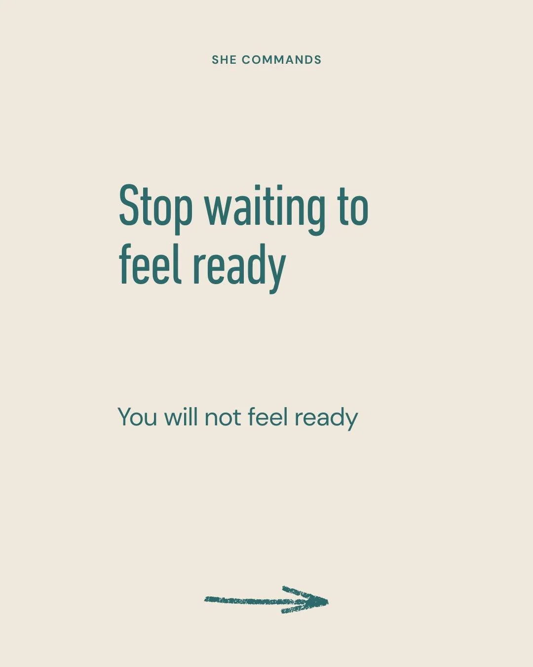 Stop waiting to be ready. 

You will not feel ready. 

Readiness is not a requirement. 

Join us this Saturday for our innaugral launch event in toronto. Find out more at www.shecommands.ca

#shecommands #torontobusiness #torontoevents #thingstodoint