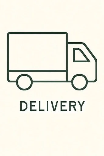 Line drawing of a delivery truck with the word "DELIVERY" underneath.
