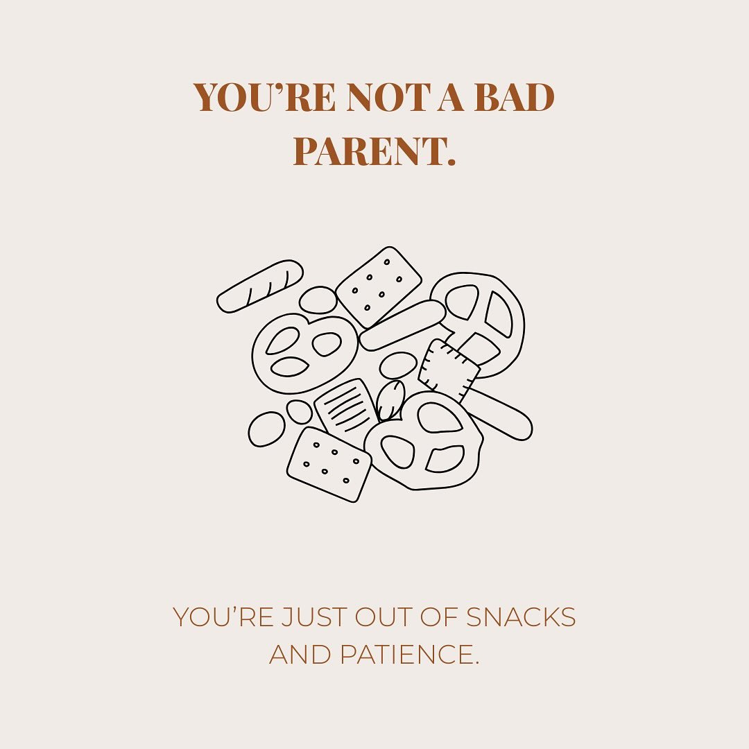 We will definitely have snacks. 🥗🍌🍎
Healthy snacks. Nourishing snacks. Fun snacks. Yummy snacks.  No, we won&rsquo;t have candy at eye level for your child to get upset over. 

We also have patience. 💕Patience to listen, to be there, to tell you 