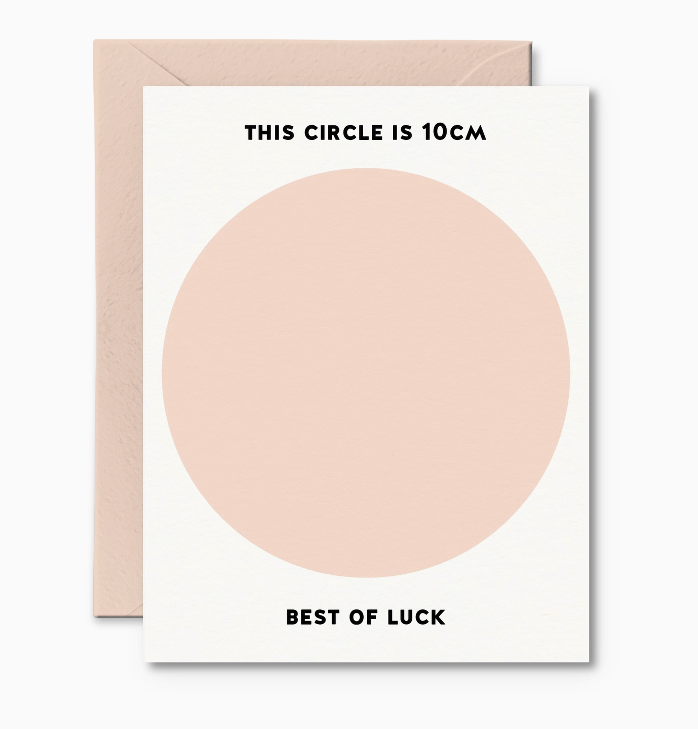 10cm Best of Luck Card