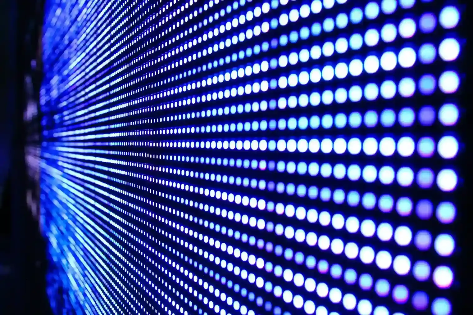 Closeup of blue LED panel symbolizing Celluma light therapy treatment