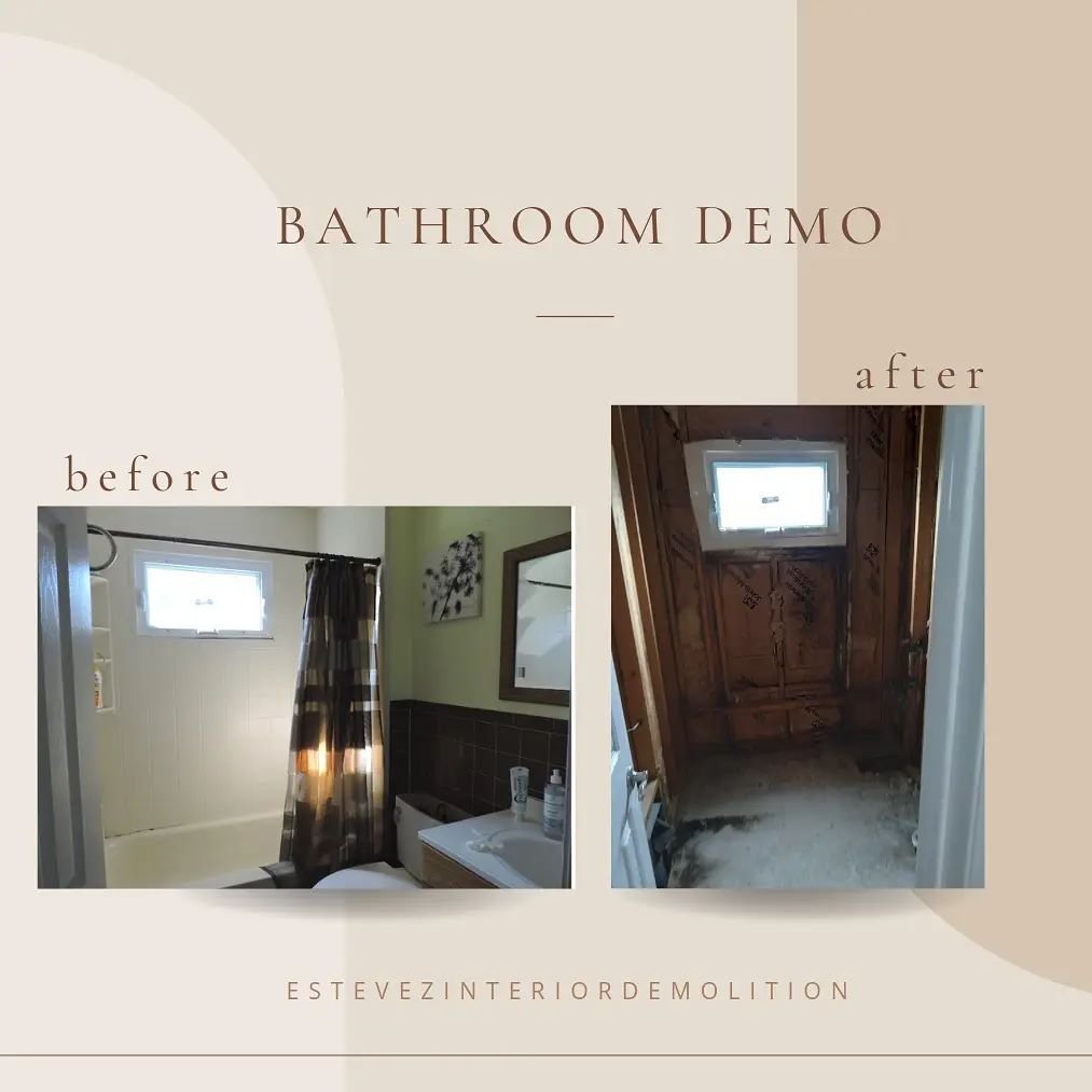 Complete bathroom demolition