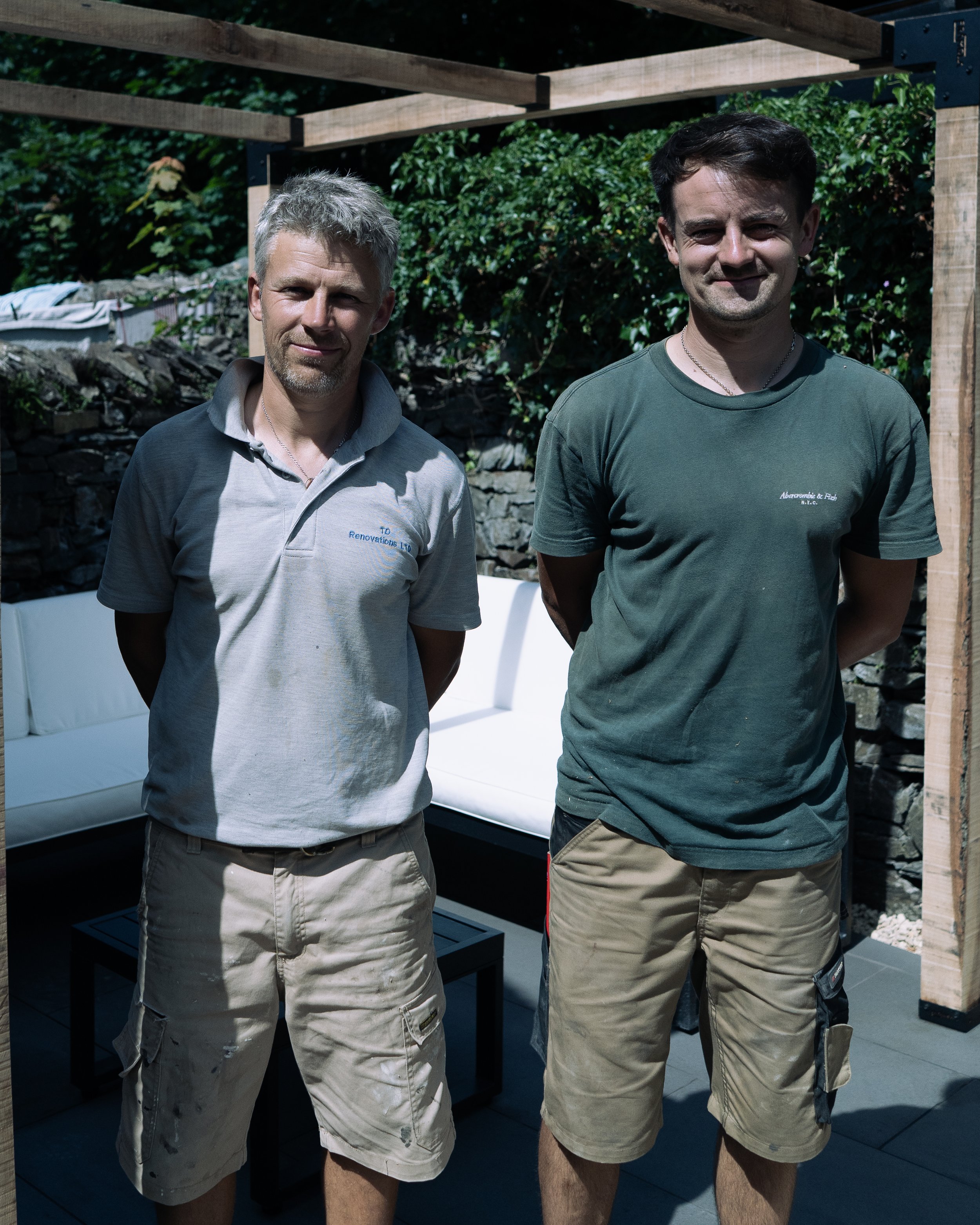 Landscapers Nathan Rob and Paul Johnstone
