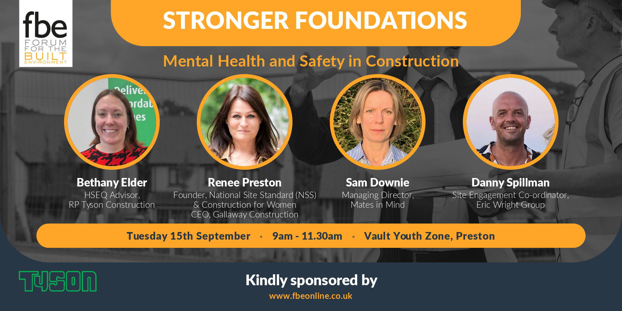 fbe Lancashire - Stronger Foundations - Mental Health and Wellbeing in Construction 
