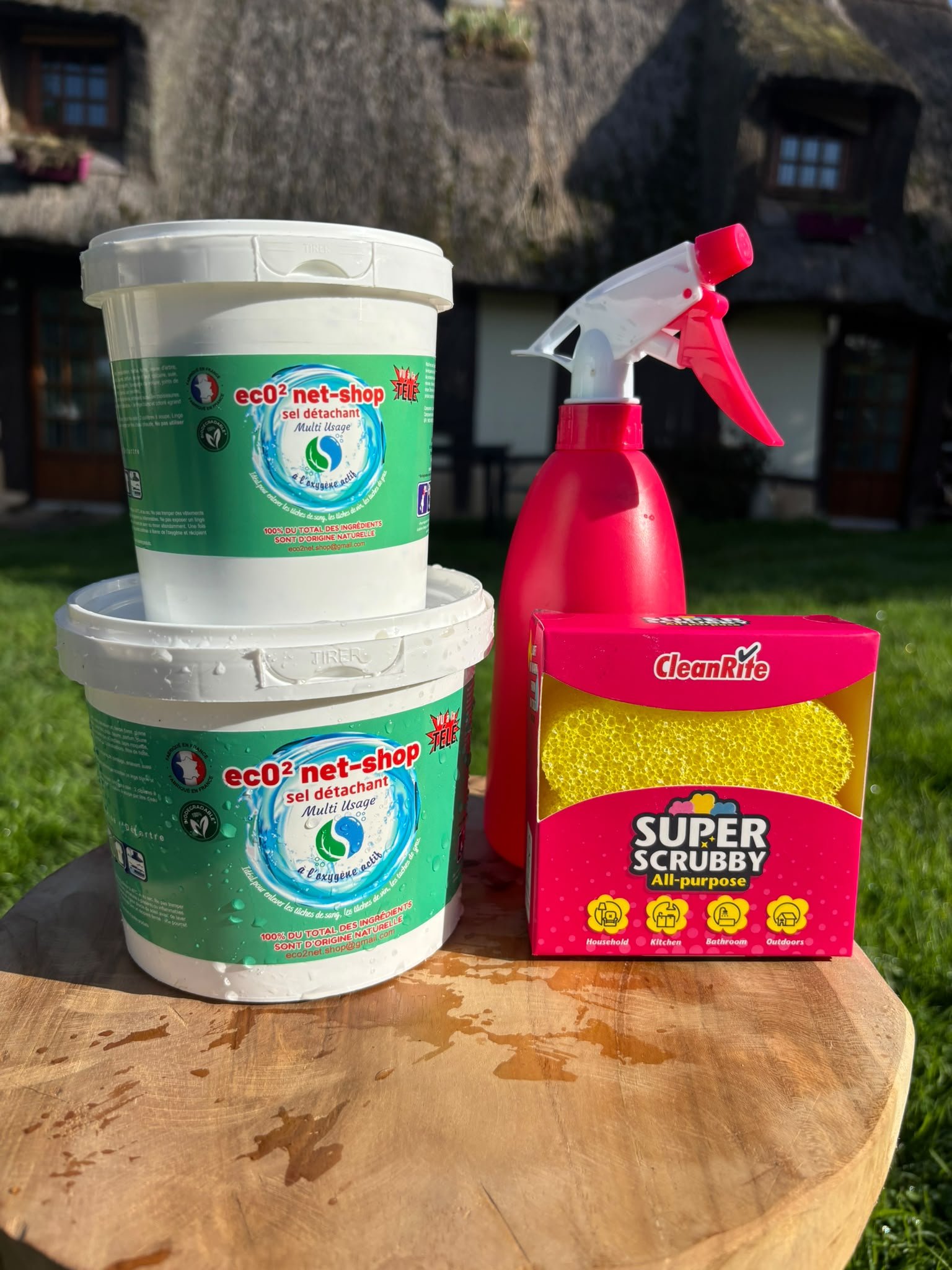 Eco²net-shop - Big  package : 1 kg + 500 gr + 1 Vaporisateur + 1 Eponge