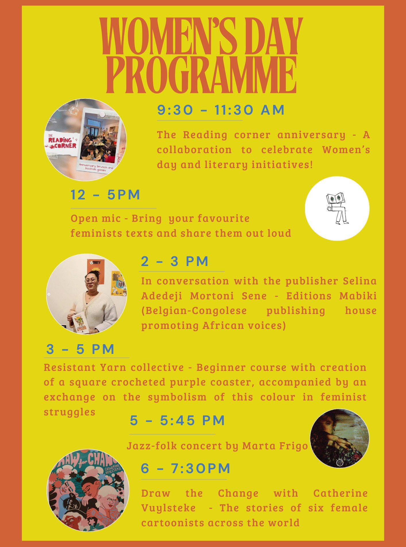 International Women&rsquo;s Day at Unity Bookshop!

We are pleased to host our first Women&rsquo;s Day celebration at the bookshop, featuring a curated programme of readings, conversations, workshops, and live music throughout the day.

Whether is it