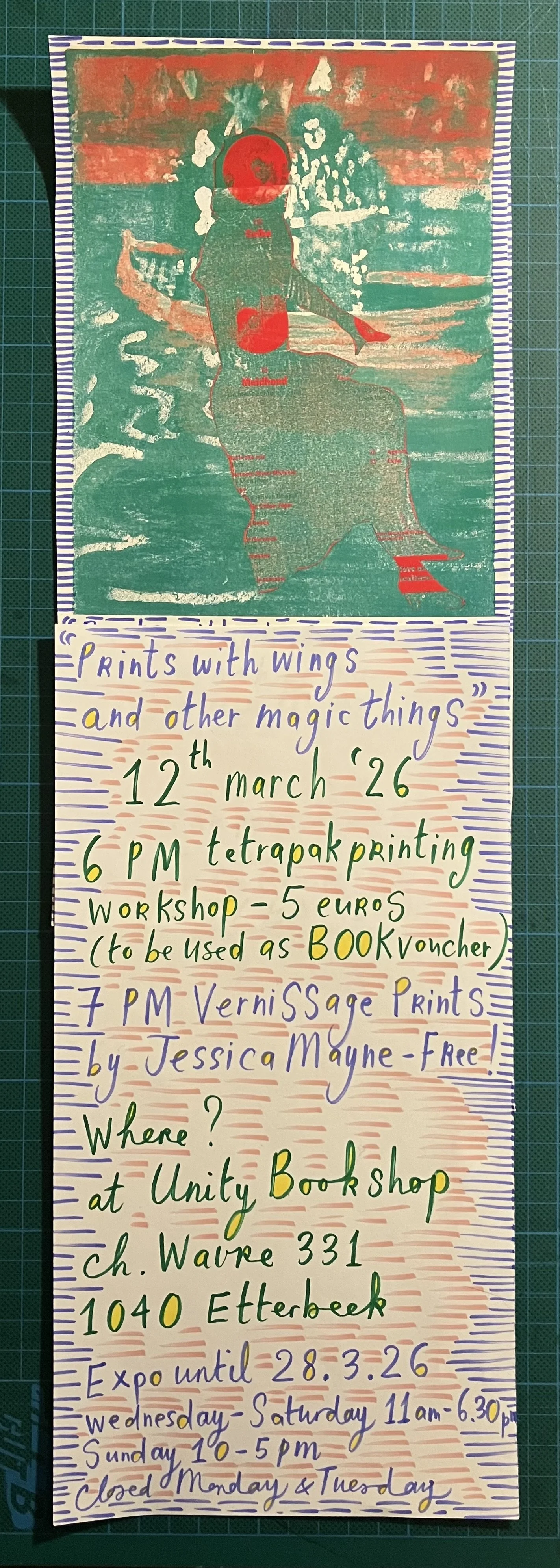 Workshop art making on Tetra Pack - with Jessica Mayne