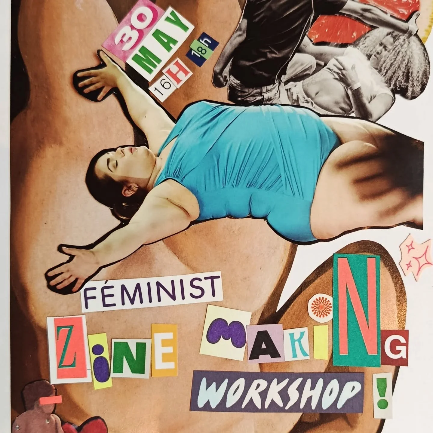 Zine-making as feminist practice 
Session 1 "Our bodies are a battleground" 

Join us on Saturday 30 May 4-6pm for a zine-making workshop with @carolineisangry !

Tea &amp; coffee provided ☺️

Bring your own old magazines, leaflets or books