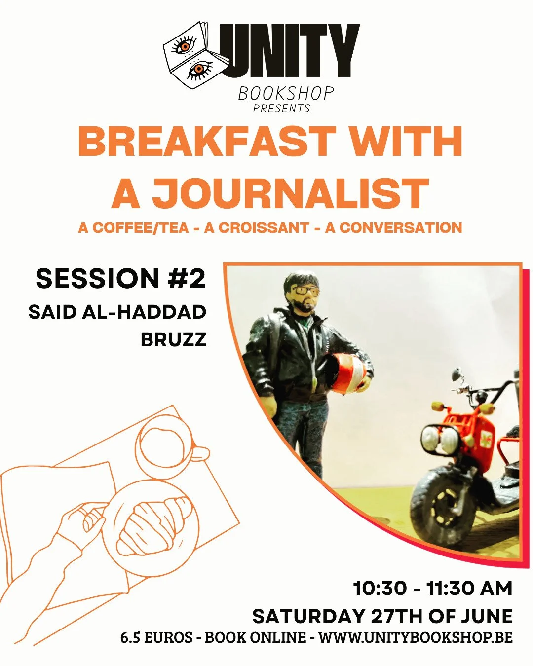 One date has just been added to our programme of June! And we are delighted to receive @said_bruzzelmans here!

Join us for an intimate morning at Unity Bookshop: a unique chance to meet a journalist who carries people's stories to their readers. Not