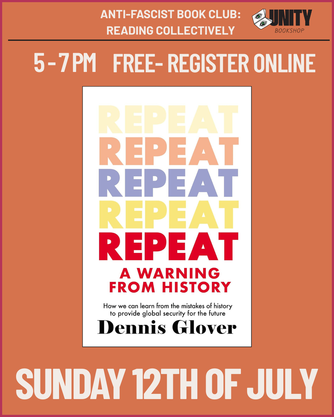 Anti-fascist Book Club: reading collectively - "Repeat, a warning from History" by Dennis Glover
