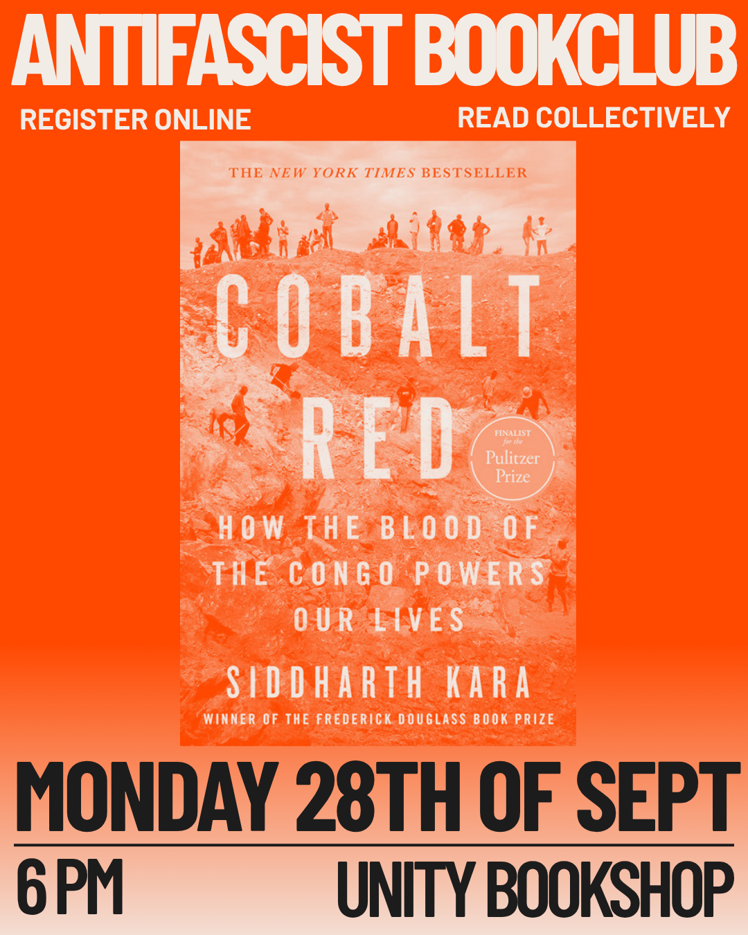 Collective anti-fascist reading - "Cobalt red - How the Blood of the Congo Powers Our Lives, by Siddharth Kara (St. Martin’s Press)” 