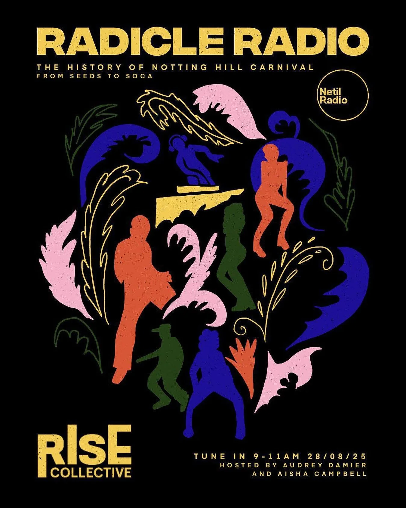 🌟ITS🇦🇬 🇧🇸 🇧🇧TIME🇨🇺🇩🇲🇩🇴FOR🇬🇩🇭🇹🇯🇲THE🇰🇳🇱🇨🇻🇨🇹🇹CARNIVAL🇲🇶 🇨🇼 🇬🇵RELOAD🌟
LIVE ON NETIL RADIO 9AM - 11AM
This months show is the History of Notting Hill Carnival: From Seed to Soca🥁 tracing back the sounds of the caribbe