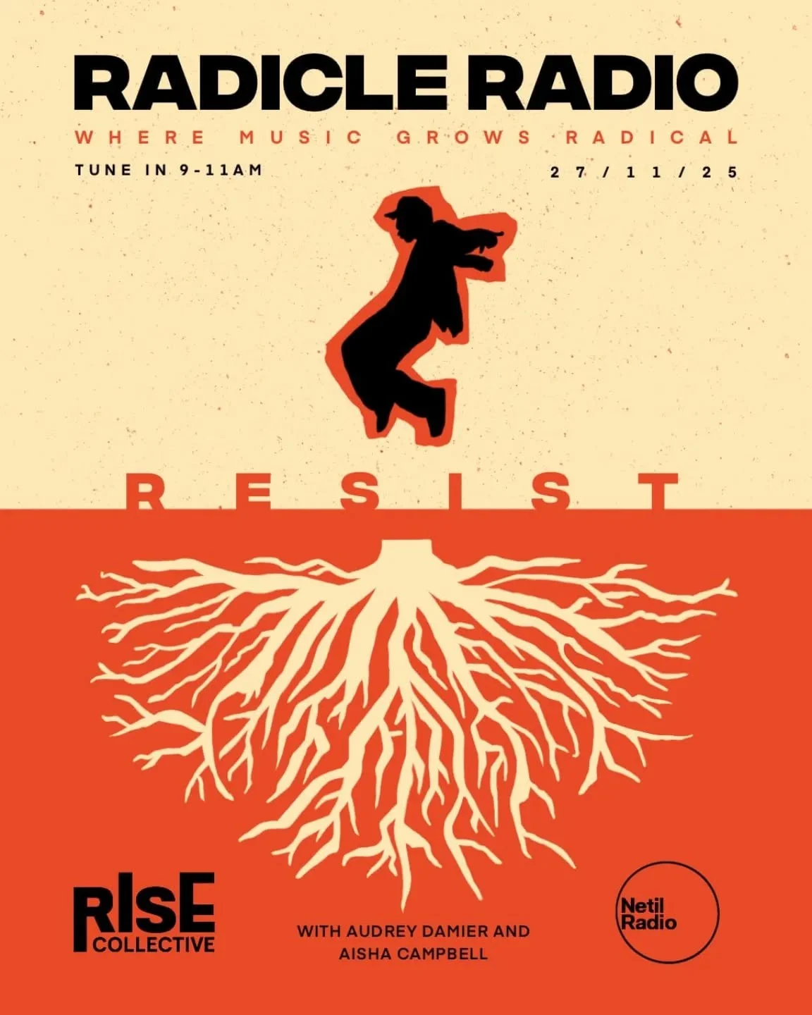 🔊 RESIST🔊 - LIVE 9AM - 11AM on @netilradio

This Thursday morning Radicle Radio is taking a deep dive into the radicle roots of Hip Hop🌱 

Born from the resistance and creativity of communities in New York, Hip Hop grew into a world renowned genre