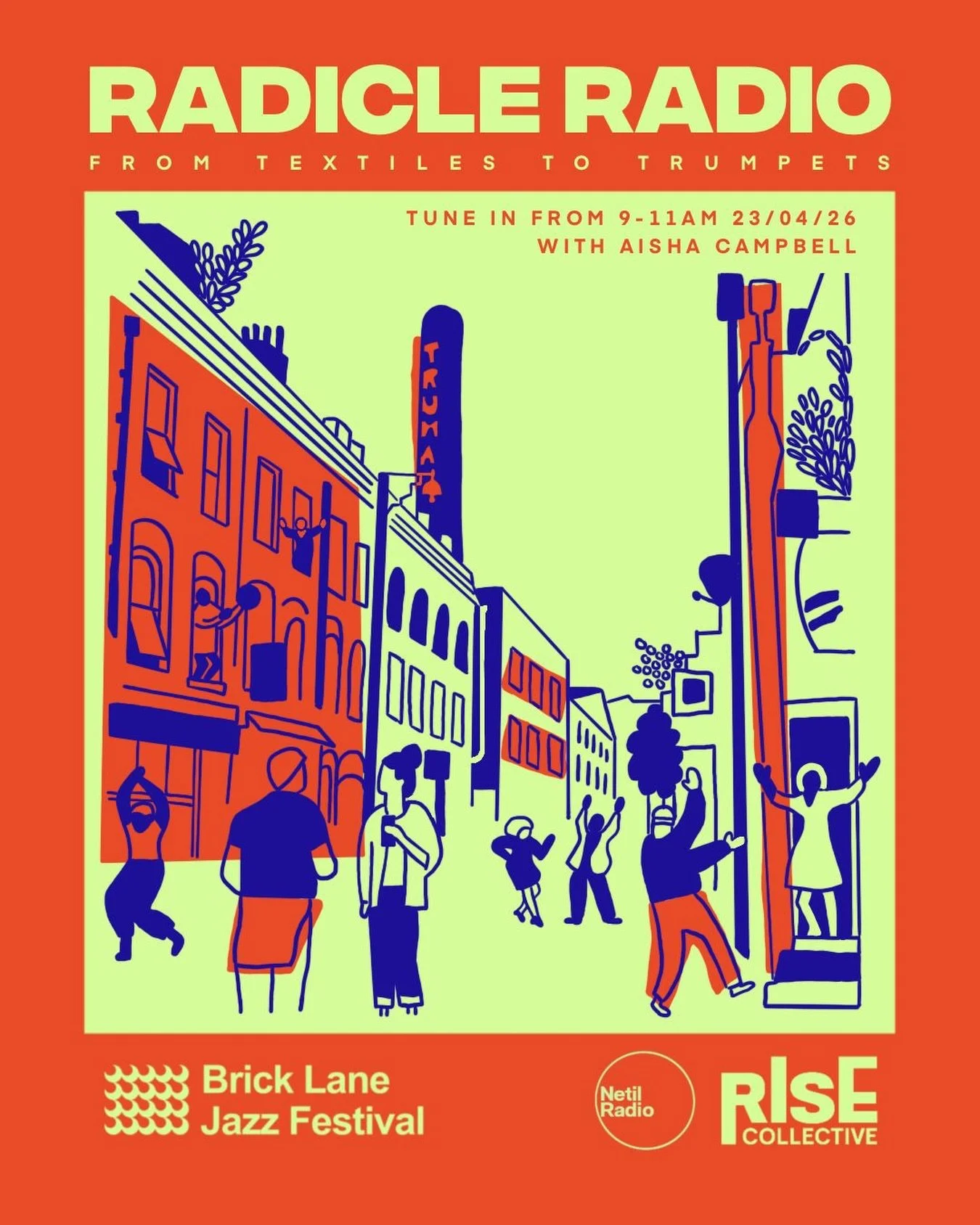 ⭐️🎺TRUMPETS TO TEXTILES: BRICK LANE JAZZ FESTIVAL SPECIAL🎺⭐️

For this episode of Radicle Radio, your host @aishacampbell is back on the airwaves hosting the sounds of the 3 day festival that is @bricklanejazzfestival 🧡

 This show will be all abo