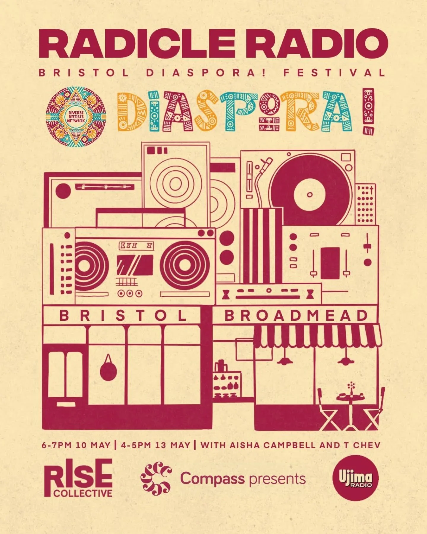 ✨ RADICLE RADIO - A DIASPORA! SPECIAL✨

Tune in tonight on @ujimaradio_official at 6pm for a special episode of Radicle Radio, as we take a deep dive into #diaspora2026, the Bristol-based festival celebrating cultural diversity through the arts, pres