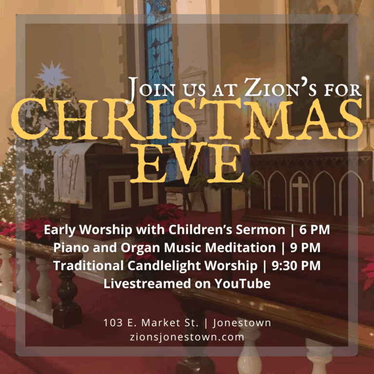 Christmas Eve Services at Zion’s