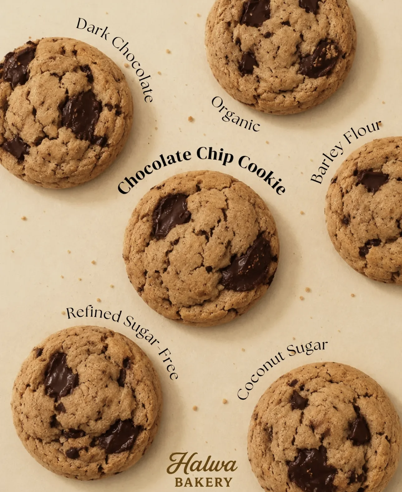 Dark Chocolate Chip Cookies (10)