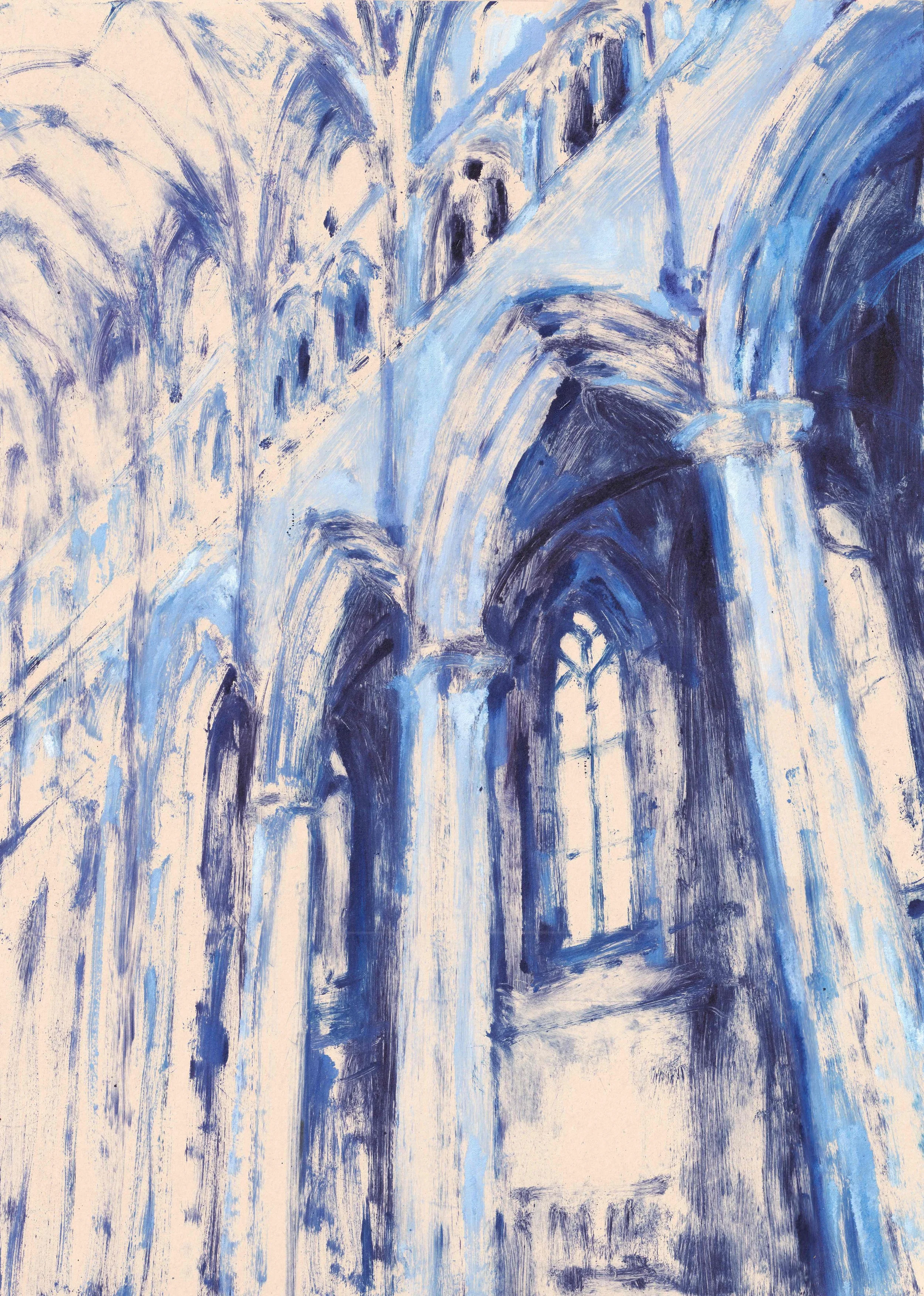 MDurbin-Abbey in Purple-42x60cm-Monoprint on paper.jpeg