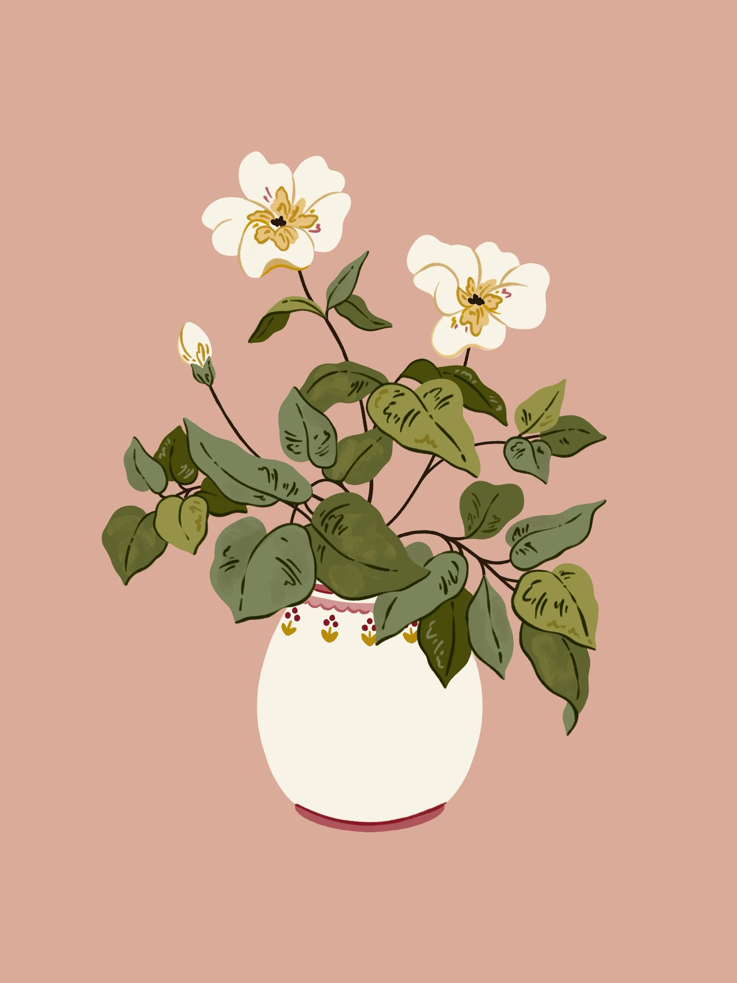 I had a productive day yesterday working on lots of new designs. A mix of digital work in Procreate for these 3 floral vases, and lots of coloured pencil pieces on paper too 🌸 ✍🏻