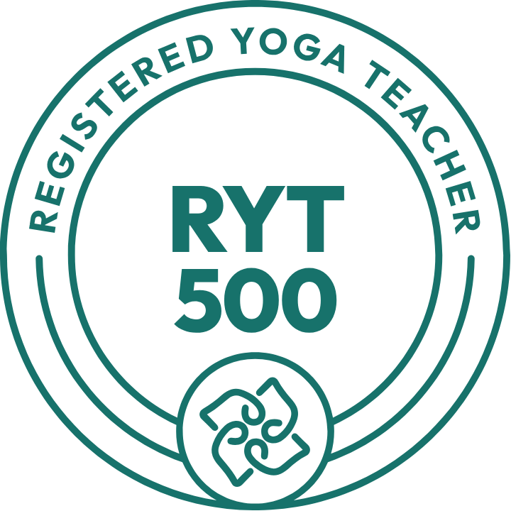 Logo of Registered Yoga Teacher (RYT) 500 certification.