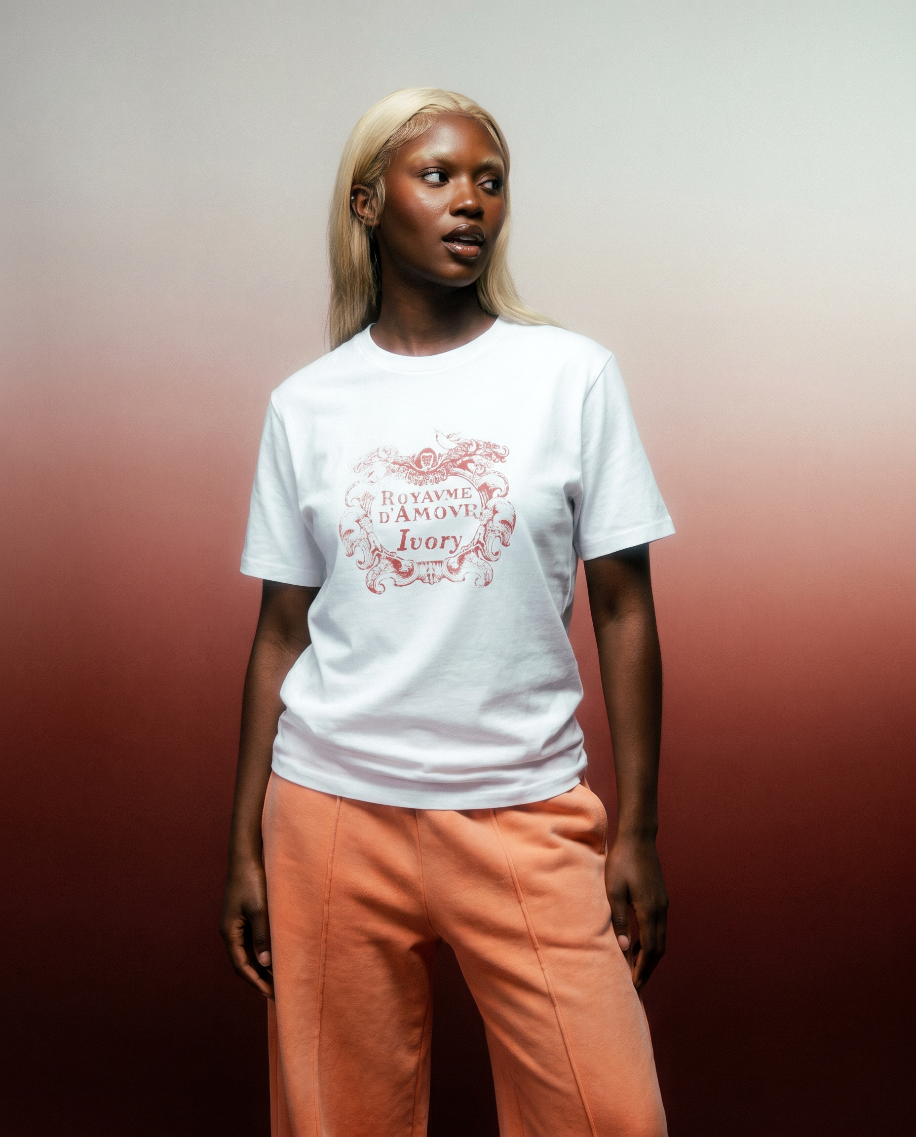 White Royavme D'Amovr Short Sleeve T-shirt