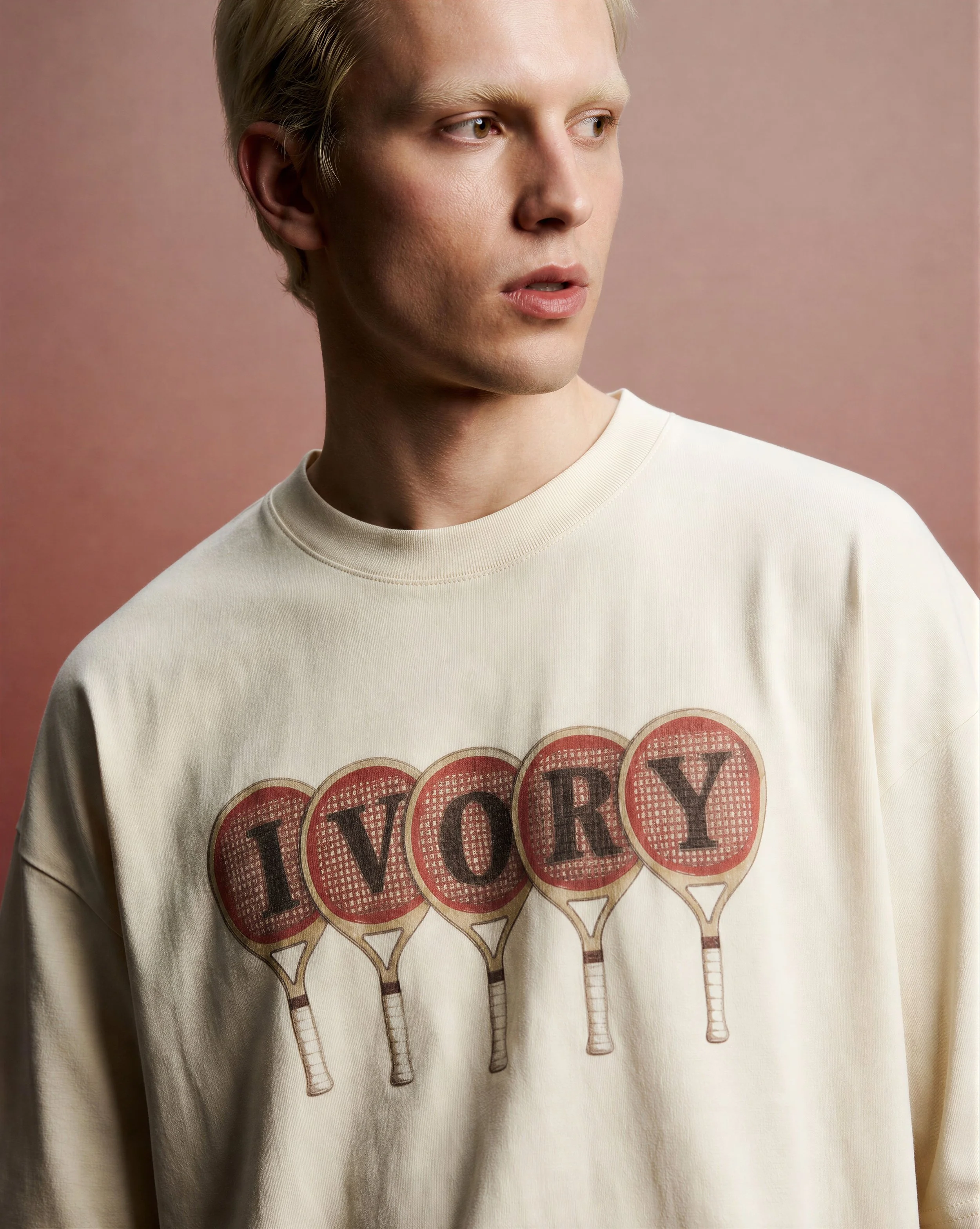 Cream Ivory Tennis Short Sleeve T-shirt