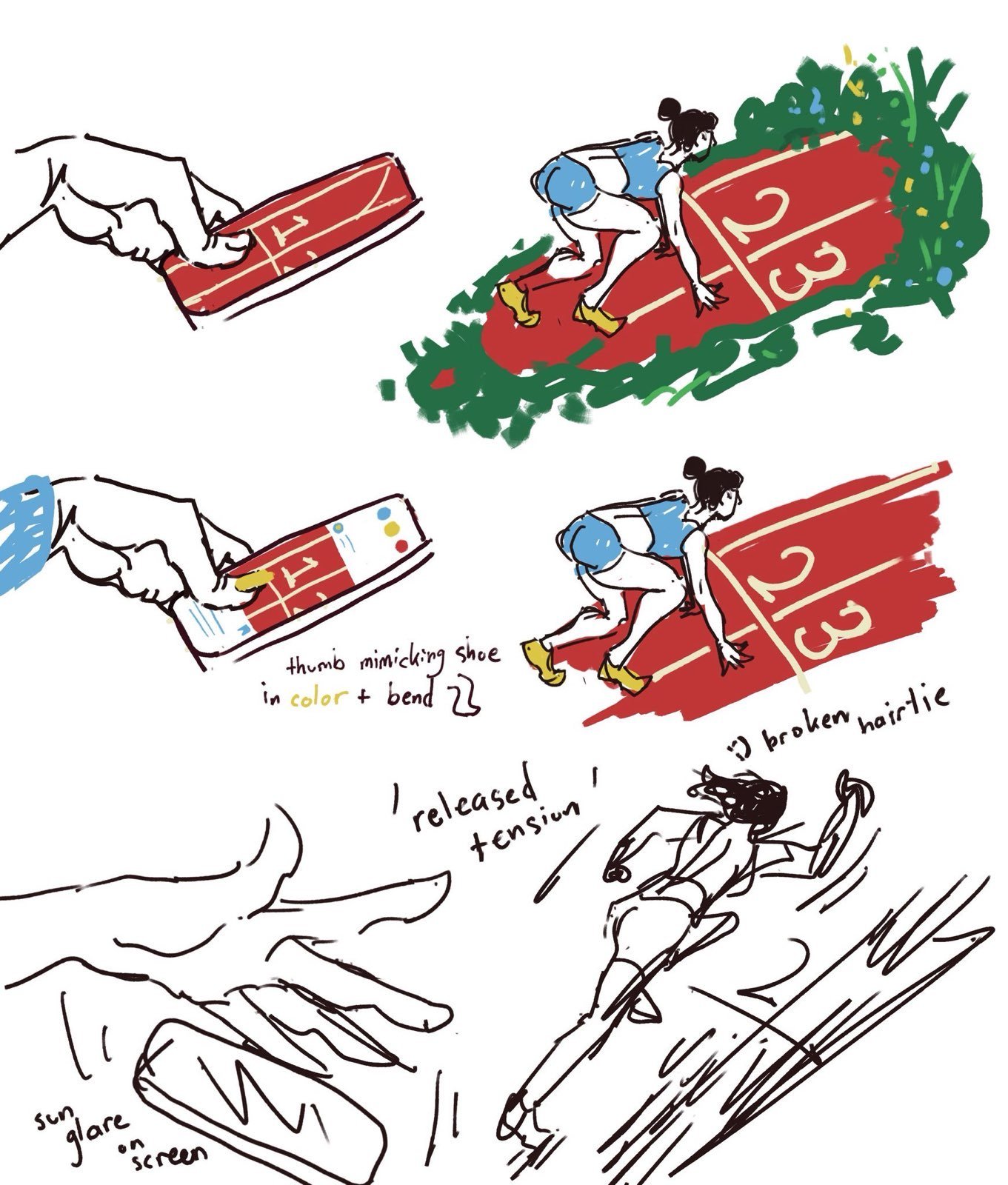 Parkrun Ad Campaign Sketches